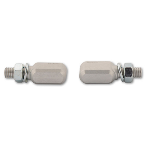 Intermitente LED HIGHSIDER pro Stealth-XS Bronx - plata/ahumado - mecanizado CNC - homologado E - par