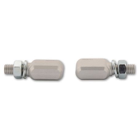 Intermitente LED HIGHSIDER pro Stealth-XS Bronx - plata/ahumado - mecanizado CNC - homologado E - par