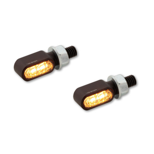 Intermitente/luz de posición LED HIGHSIDER pro Apollo Classic - 2en1 - homologado E - cromado/ahumado - Pareja