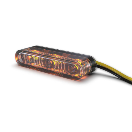 Intermitente LED HIGHSIDER pro Sonic-X2 - homologado E - cromado/traslúcido - Pareja