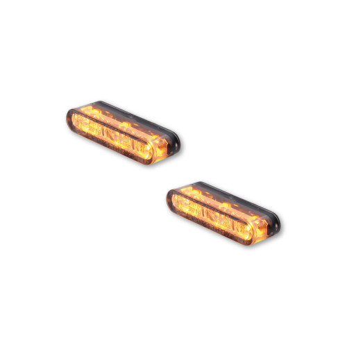 Intermitente LED HIGHSIDER pro Sonic-X2 - homologado E - cromado/traslúcido - Pareja
