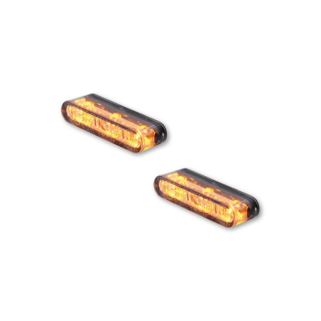 Intermitente LED HIGHSIDER pro Sonic-X2 - homologado E - cromado/traslúcido - Pareja