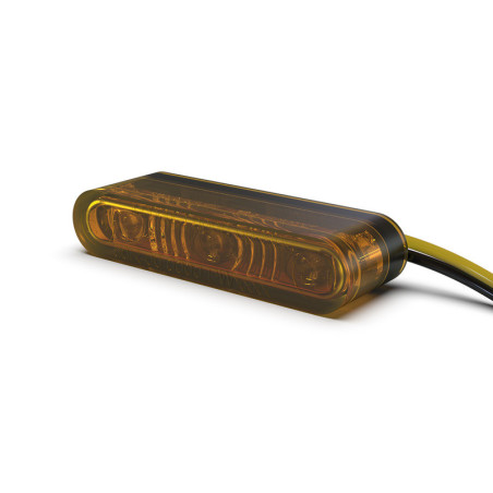 Intermitente LED HIGHSIDER pro Enterprise - mecanizado CNC - homologado E - negro/ahumado - Pareja