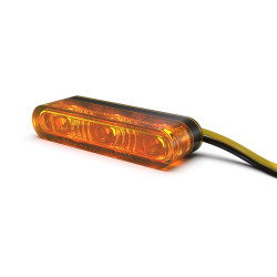 Intermitente LED HIGHSIDER pro Enterprise - mecanizado CNC - homologado E - negro/ahumado - Pareja 2