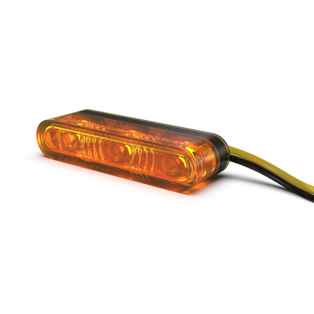 Intermitente LED HIGHSIDER pro Enterprise - mecanizado CNC - homologado E - negro/ahumado - Pareja
