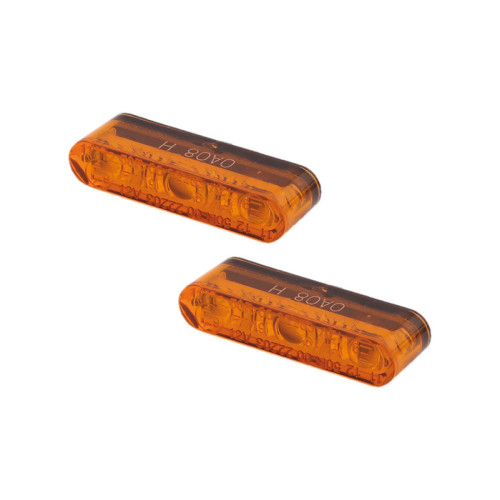 Intermitente LED HIGHSIDER pro Enterprise - mecanizado CNC - homologado E - negro/ahumado - Pareja