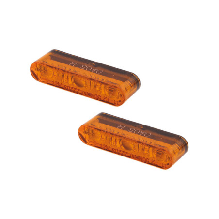 Intermitente LED HIGHSIDER pro Enterprise - mecanizado CNC - homologado E - negro/ahumado - Pareja