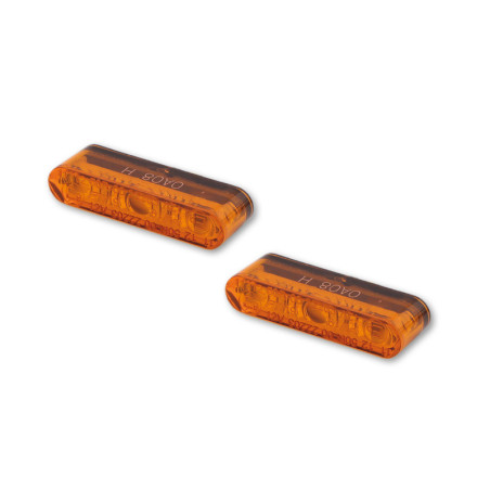 Intermitente LED HIGHSIDER pro Enterprise - mecanizado CNC - homologado E - negro/ahumado - Pareja