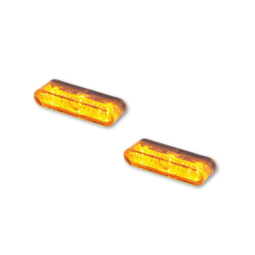 Intermitente LED HIGHSIDER pro Enterprise - mecanizado CNC - homologado E - negro/ahumado - Pareja