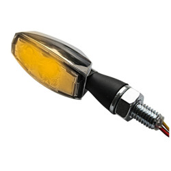 Intermitente LED HIGHSIDER pro Little Bronx - mecanizado CNC - homologado E - titanio/ahumado - Pareja