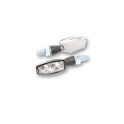 Intermitente LED HIGHSIDER pro Little Bronx - mecanizado CNC - homologado E - titanio/ahumado - Pareja 2