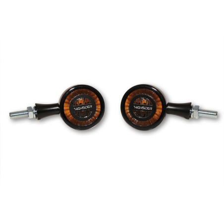 Intermitente LED HIGHSIDER pro Rocket Bullet - homologado E - negro/ahumado - par