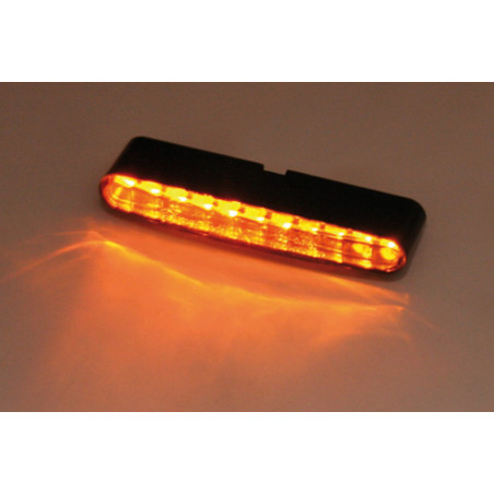 Intermitente/luz de posición LED HIGHSIDER pro Little Bronx - 2en1 - mecanizado CNC - homologado E - plata/ahumado - Pareja