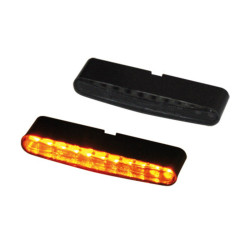 Intermitente/luz de posición LED HIGHSIDER pro Little Bronx - 2en1 - mecanizado CNC - homologado E - plata/ahumado - Pareja 2