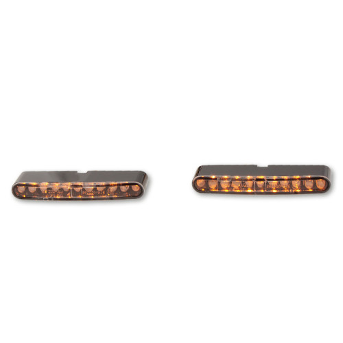 Piloto trasero/intermitente LED HIGHSIDER pro Little Bronx - oro/ahumado - Pareja