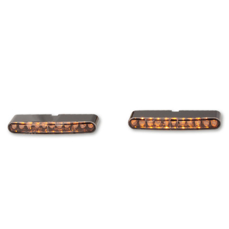 Piloto trasero/intermitente LED HIGHSIDER pro Little Bronx - oro/ahumado - Pareja