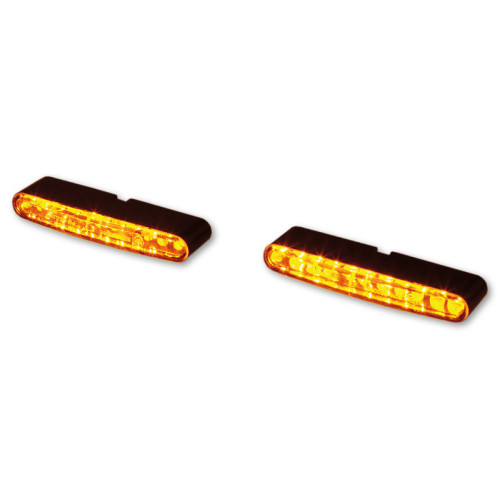 Piloto trasero/intermitente LED HIGHSIDER pro Little Bronx - oro/ahumado - Pareja