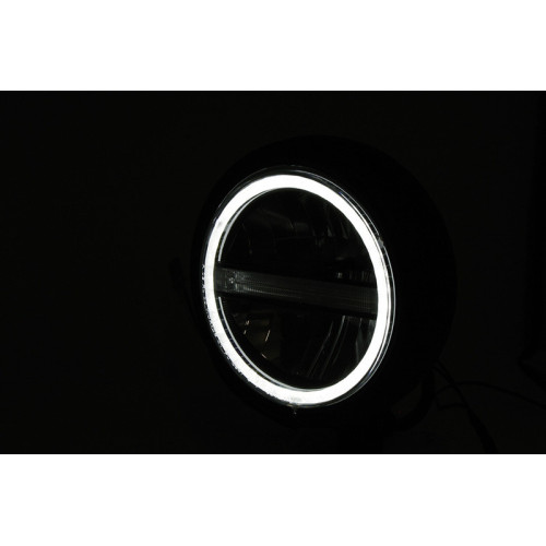 Faro delantero LED HIGHSIDER pro Pecos Type 6 - 5 3/4 inch - cromado - 1 pieza
