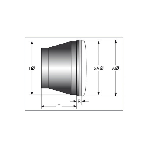 Óptica de faro delantero LED HIGHSIDER pro Type 3 - 7 inch - negro