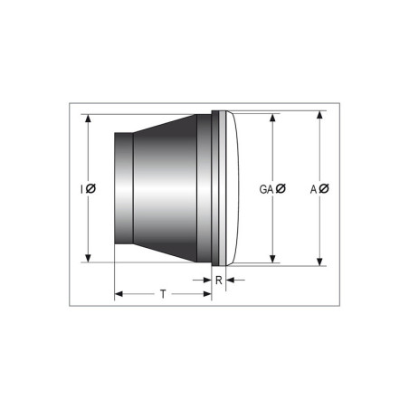 Óptica de faro delantero LED HIGHSIDER pro Type 3 - 7 inch - negro
