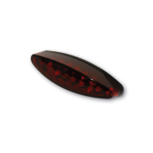 Piloto trasero LED HIGHSIDER pro Little Number1 - negro/rojo - con luz de matrícula - 1 pieza