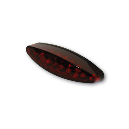 Piloto trasero LED HIGHSIDER pro Little Number1 - negro/rojo - con luz de matrícula - 1 pieza