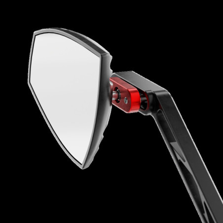 Retrovisor de manillar HIGHSIDER pro Wave - negro/rojo