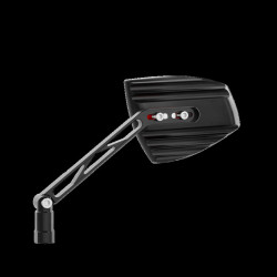 Retrovisor de manillar HIGHSIDER pro Wave - negro/rojo 2