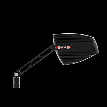 Retrovisor de manillar HIGHSIDER pro Wave - negro/rojo