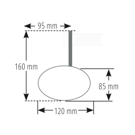Retrovisor contrapeso de manillar HIGHSIDER pro Ferrara 2 - cromado