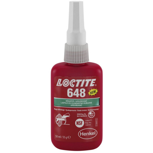 Compuesto retenedor LOCTITE 648 baja viscosidad alta resistencia - Bote 50ml