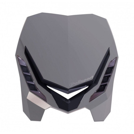 Careta con faro POLISPORT E-Blaze gris