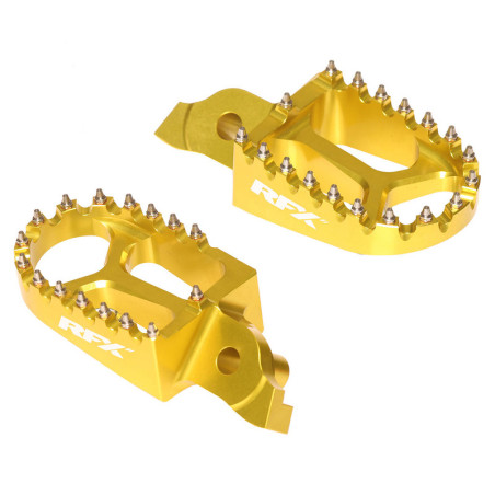 Estriberas RFX Pro Series aluminio CNC - amarillo