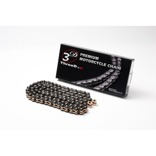 Cadena de transmisión EK CHAIN ThreeD® 520 Z/3D - Retenes QX2-Ring - Cierre tipo remache