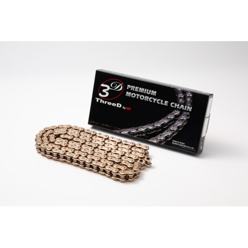 Cadena de transmisión EK CHAIN ThreeD® 525 Z/3D - Retenes QX2-Ring - Cierre tipo remache