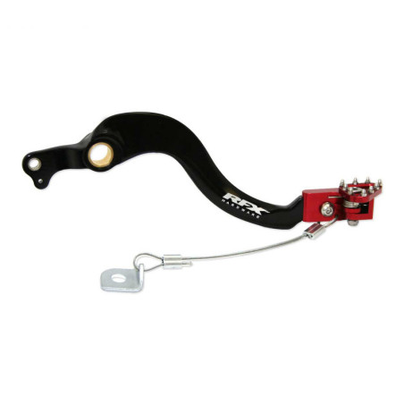 Pedal de freno trasero RFX Pro Series - punta plegable - negro/rojo