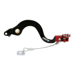 Pedal de freno trasero RFX Pro Series - punta plegable - negro/rojo