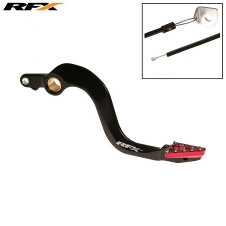 Pedal de freno trasero RFX Pro Series - punta fija - negro/rojo