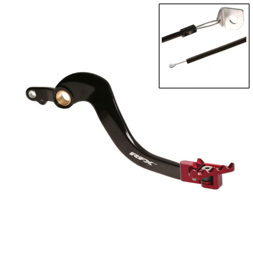 Pedal de freno trasero RFX Pro Series - punta plegable - negro/rojo