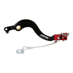 Pedal de freno trasero RFX Pro Series - punta plegable - negro/rojo