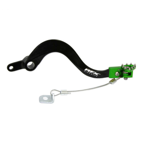 Pedal de freno trasero RFX Pro Series - punta plegable - negro/verde
