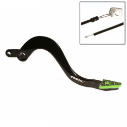 Pedal de freno trasero RFX Pro Series - punta fija - negro/verde