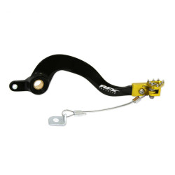 Pedal de freno trasero RFX Pro Series - punta plegable - negro/amarillo