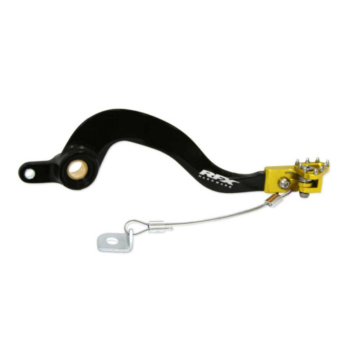 Pedal de freno trasero RFX Pro Series - punta plegable - negro/amarillo