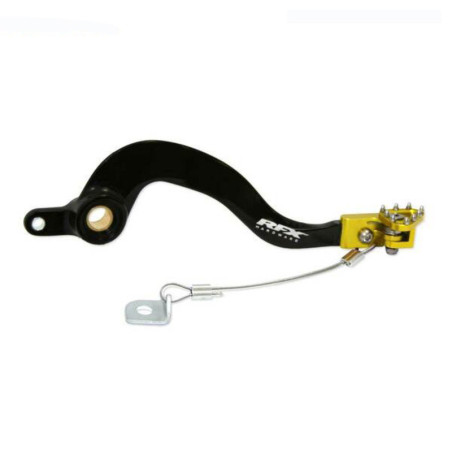 Pedal de freno trasero RFX Pro Series - punta fija - negro/amarillo