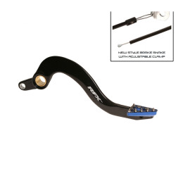 Pedal de freno trasero RFX Pro Series - punta fija - negro/azul