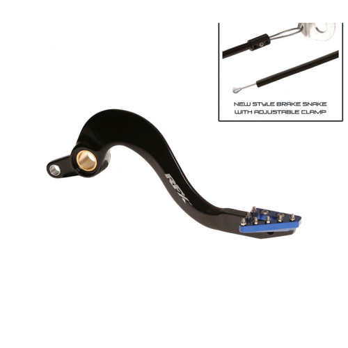 Pedal de freno trasero RFX Pro Series - punta fija - negro/azul