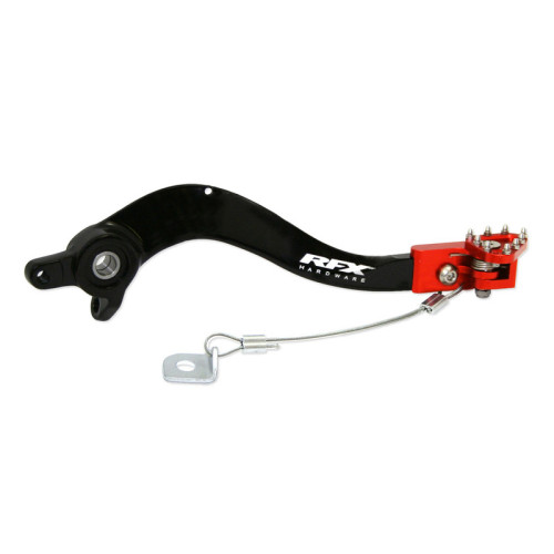 Pedal de freno trasero RFX Pro Series - punta plegable - negro/naranja