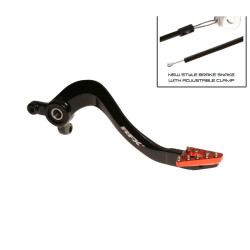 Pedal de freno trasero RFX Pro Series - punta fija - negro/naranja