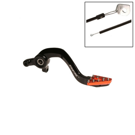 Pedal de freno trasero RFX Pro Series - punta fija - negro/naranja